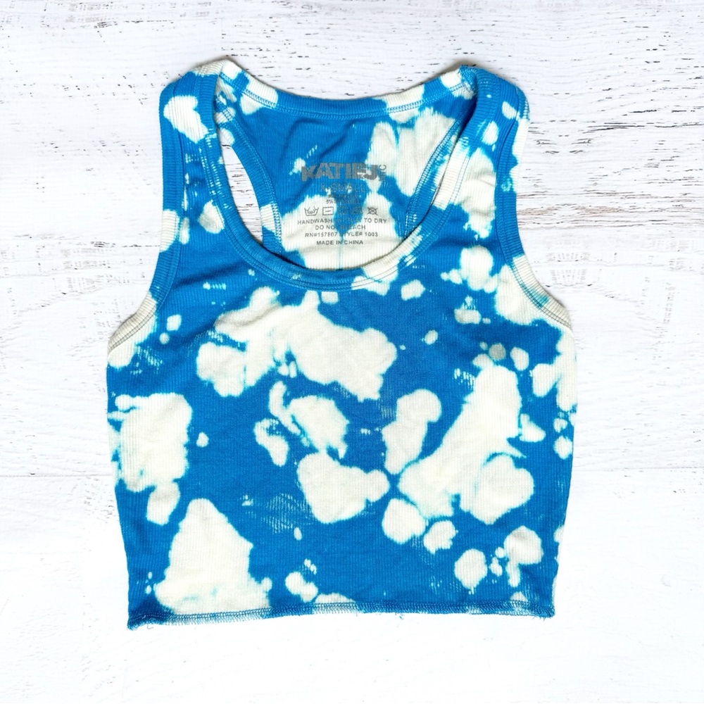 Blue Tie Dye Katie J NYC Livi Tank Top XS